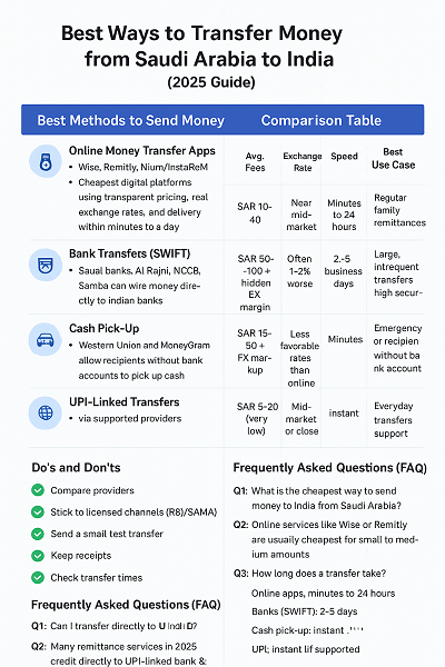 transfer money Saudi Arabia to India